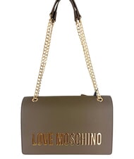 LOVE MOSCHINO BOLD LOVE Borsa a spalla, con catena fango - Borse Donna - 1