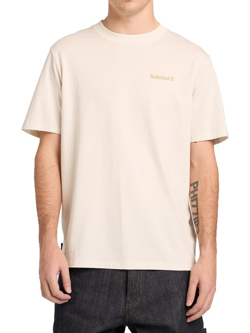 TIMBERLAND MAGNET T-shirt a maniche corte, puro cotone vintage white - T-shirt Uomo