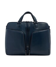 PIQUADRO W143 Cartella porta PC 15,6" in pelle blu - Cartelle Lavoro - 1