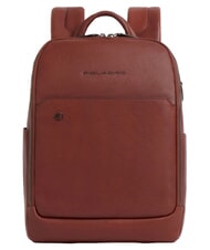 PIQUADRO BLACK SQUARE Zaino porta PC 13", in pelle CUOIO - Zaini da lavoro porta PC - 1