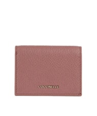 COCCINELLE METALLIC SOFT Portafoglio compatto in pelle winter rose - Portafogli Donna - 1