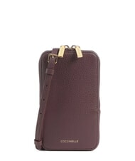 COCCINELLE FLOR Mini bag porta smarthphone in pelle berry - Borse Donna - 1