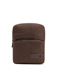 PIQUADRO WOLLEM Borsello porta ipad mini tessuto e pelle MARRONE - Tracolle Uomo - 1