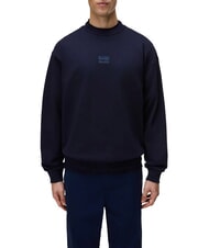NAPAPIJRI B-ELEVATED LOGO C Felpa in cotone blu marine - Felpe Uomo - 1