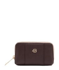 PIQUADRO CIRCLE Portachiavi a zip, in pelle bordeaux/rosa - Portachiavi - 1