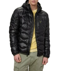 BLAUER WAVE Giubbino corto trapuntato in piuma nero - Piumini Uomo - 1