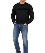 BLAUER CROSBY Felpa a girocollo, con logo - Maglie Uomo