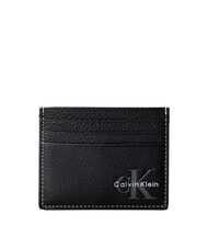 CALVIN KLEIN BOLD PEBBLE Portacard in pelle na black - Portafogli Uomo - 1