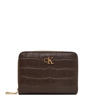 CALVIN KLEIN CK CROC Portafoglio Small in pelle delicioso/antique silver - Portafogli Donna - 1