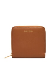 CALVIN KLEIN EMBOSSED LOGO Portafoglio Zip Around Small natural umber - Portafogli Donna - 1