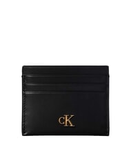 CALVIN KLEIN CK Portacard piatto in pelle na black - Portafogli Donna - 1