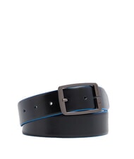 PIQUADRO BLUE SQUARE Cintura doubleface in pelle nero/t. di moro - Cinture - 1