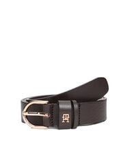 TOMMY HILFIGER ESSENTIAL EFFORTLESS Cintura in pelle Made in Italy - Cinture