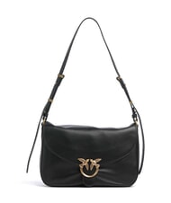 PINKO LOVE SATCHEL Borsa a spalla nero-antique gold - Borse Donna - 1
