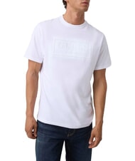 GUESS BOX LOGO EMBOSSED T-shirt con logo ricamato purwhite - T-shirt Uomo - 1