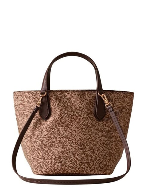 BORBONESE B-ESCAPE Borsa shopping a mano, con tracolla beige/castagno - Borse Donna
