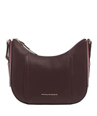 PIQUADRO CIRCLE Borsa a tracolla, in pelle bordeaux/rosa - Borse Donna - 1