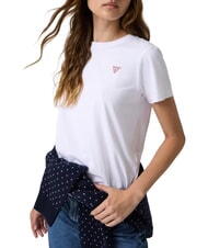 GUESS JEANS TRIANGLE Maglietta in cotone purwhite - T-shirt e Top Donna - 1