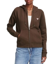 GUESS JEANS REGULAR MINI Felpa con cappuccio e zip - Felpe Donna