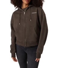 GUESS JEANS EMBRO Felpa con cappuccio e zip - Felpe Donna