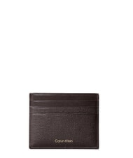 CALVIN KLEIN PREMIUM LEATHER Portacard piatto in pelle ck dark brown - Portafogli Uomo - 1