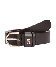 TOMMY HILFIGER ESSENTIAL EFFORTLESS Cintura in pelle Made in Italy - Cinture