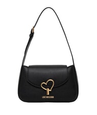 LOVE MOSCHINO HEART TURNLOCK Borsetta a spalla Nero - Borse Donna - 1