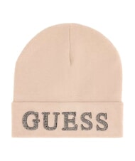 GUESS KNITTED Cappello beanie logo strass - Cappelli