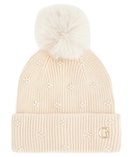 GUESS KNITTED Cappello con pon pon OFFWHITE - Cappelli - 1