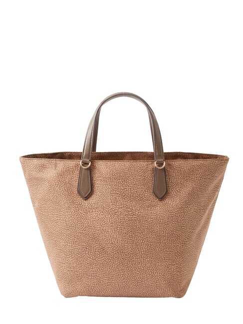 BORBONESE B-ESCAPE Borsa shopping a mano, con tracolla beige/castagno - Borse Donna