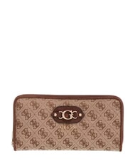 GUESS SAMANTHA Portafoglio large zip around latte logo/brown - Portafogli Donna - 1