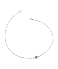 GUESS TINY PEARLY Collana con charm centrale con logo G SILVER - Collane - 1