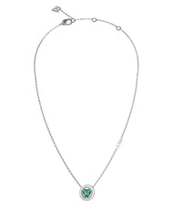 GUESS M'AMA NON M'AMA Collana con zircone a cuore rhodium/emerald - Collane - 1