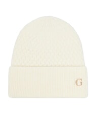 GUESS KNITTED Cappello con risvolto e logo a lato OFFWHITE - Cappelli - 1