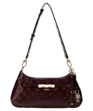 GUESS CARMELLA Borsa a tracolla burgundy logo - Borse Donna - 1