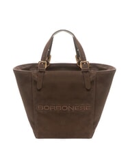 BORBONESE SUEDE LOGO Borsa shopping a mano - Borse Donna
