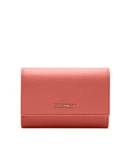 COCCINELLE METALLIC SOFT Portafoglio bifold pelle martellata - Portafogli Donna