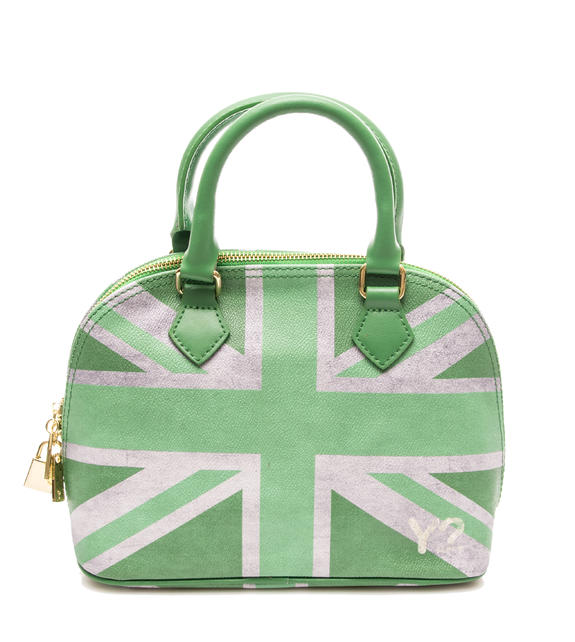 YNOT UK Flag color Handbag; with shoulder strap green - Women’s Bags