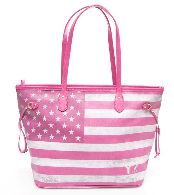 YNOT Flag Color USA Shopping bag a spalla FUXIA - Borse Donna