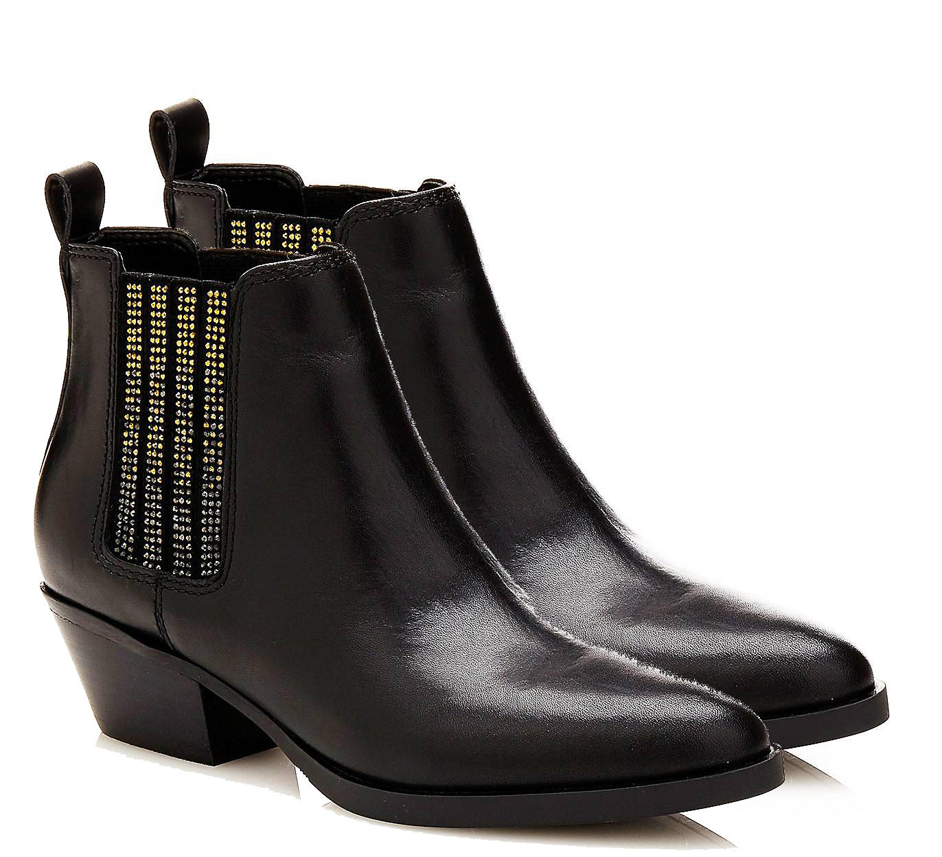 Guess Stivaletti Texani Verla, In Pelle Nero - Acquista A Prezzi Outlet!