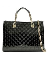 POLLINI Embossed Heritage Borsa a mano, con tracolla, in vernice Nero - Borse Donna - 1