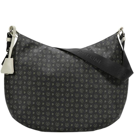 POLLINI Heritage Classic Borsa a spalla, con dettagli in pelle nero/avorio - Borse Donna