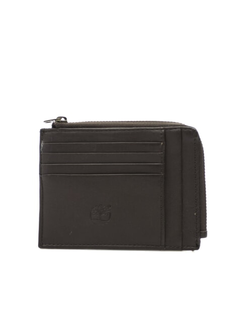 TIMBERLAND NEW Portacarte piatto in pelle con portamonete DarkBrown - Portafogli Uomo