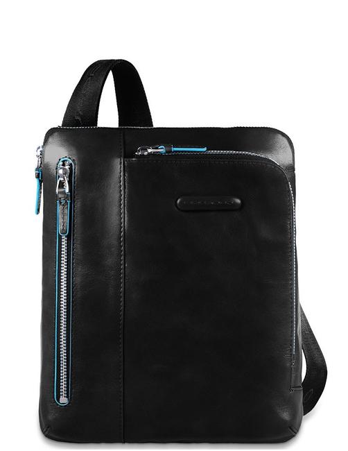 PIQUADRO BLUE SQUARE Borsello in pelle porta iPad Nero - Tracolle Uomo