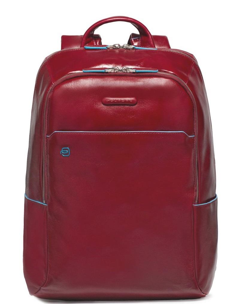 Piquadro Zaino Linea Blue Square, In Pelle Rosso - Acquista Su Le Sac!