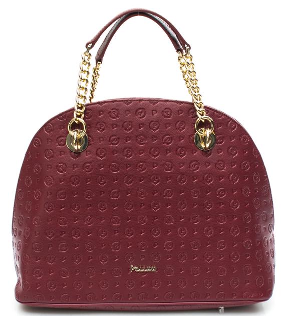 POLLINI Heritage Embossed Borsa a mano, con tracolla bordeaux - Borse Donna