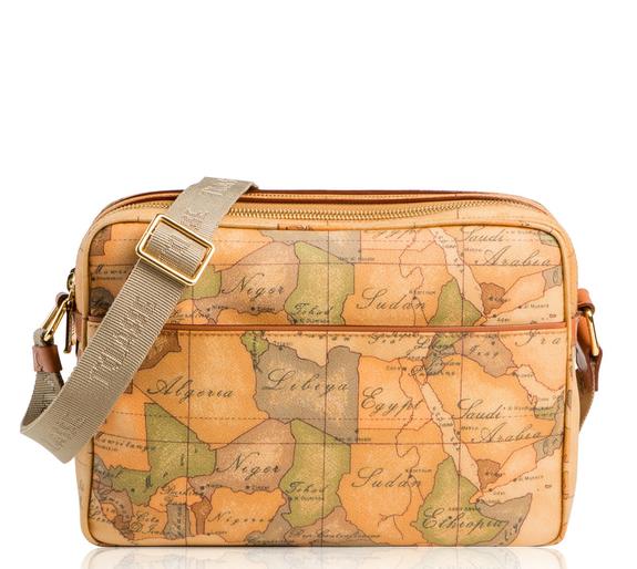 ALVIERO MARTINI PRIMA CLASSE New Basic Borsa a tracolla, stampa Geo Classic NATURALE - Borse Donna