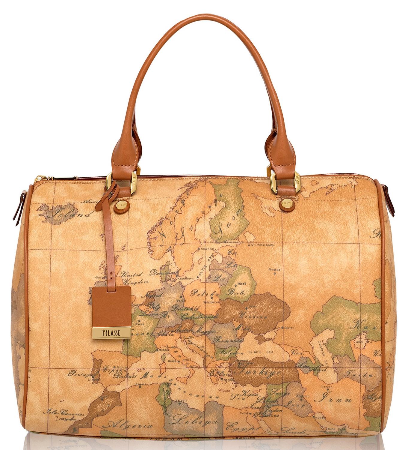 Alviero Martini Prima Classe Geo Bauletto A Mano Naturale - Acquista Su Le  Sac!