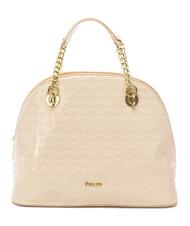POLLINI Embossed Heritage Vernice Dome bag a mano, con tracolla Nude - Borse Donna - 1