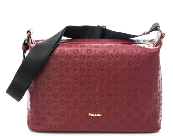 POLLINI Heritage Embossed Borsa a tracolla bordeaux - Borse Donna
